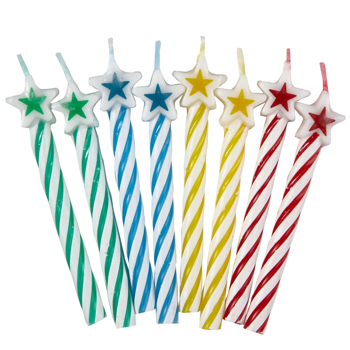 9900772 IP X12 - Assorted Candles with Star - 12 PKG/8
