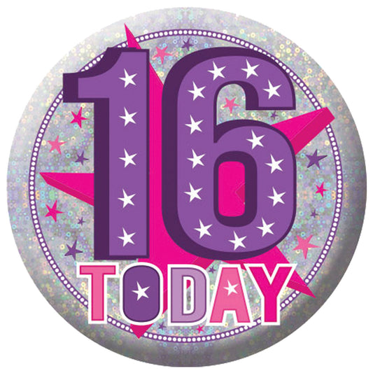 9900832 IP X12 - 16 Today Holographic Badges 5.5cm - 12 PC