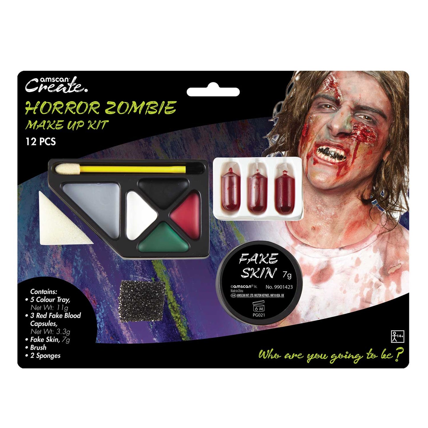 Horror Zombie Make Up Kit - 4 PKG/12
