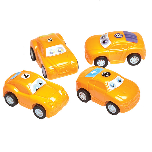Pull Back Mini Racers - 6 PKG/4
