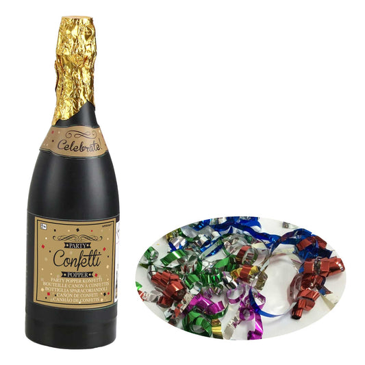 9902994 IP X6 - Multi Coloured Foil Confetti Champagne Bottles - 6 PC