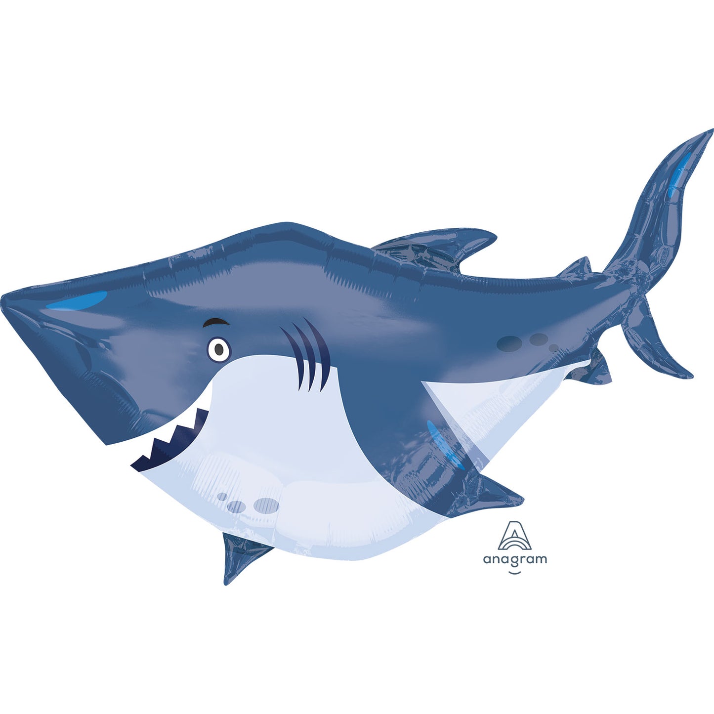 3377401 IP X5 - Ocean Buddies Shark SuperShape Foil Balloons 24"/60cm w x 24"/60cm h P35 - 5 PC