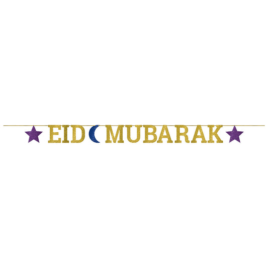 120359 IP X6 - Eid Mubarak Letter Banners 3.65m - 6 PC