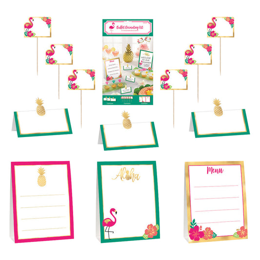 410087 IP X6 - Aloha Mini Buffet Decoration Kits - 6 PKG/12
