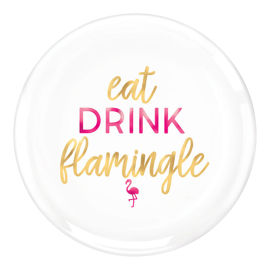 430732 IP X9 - Aloha Hot Stamped Round Plastic Platters 35cm - 9 PC