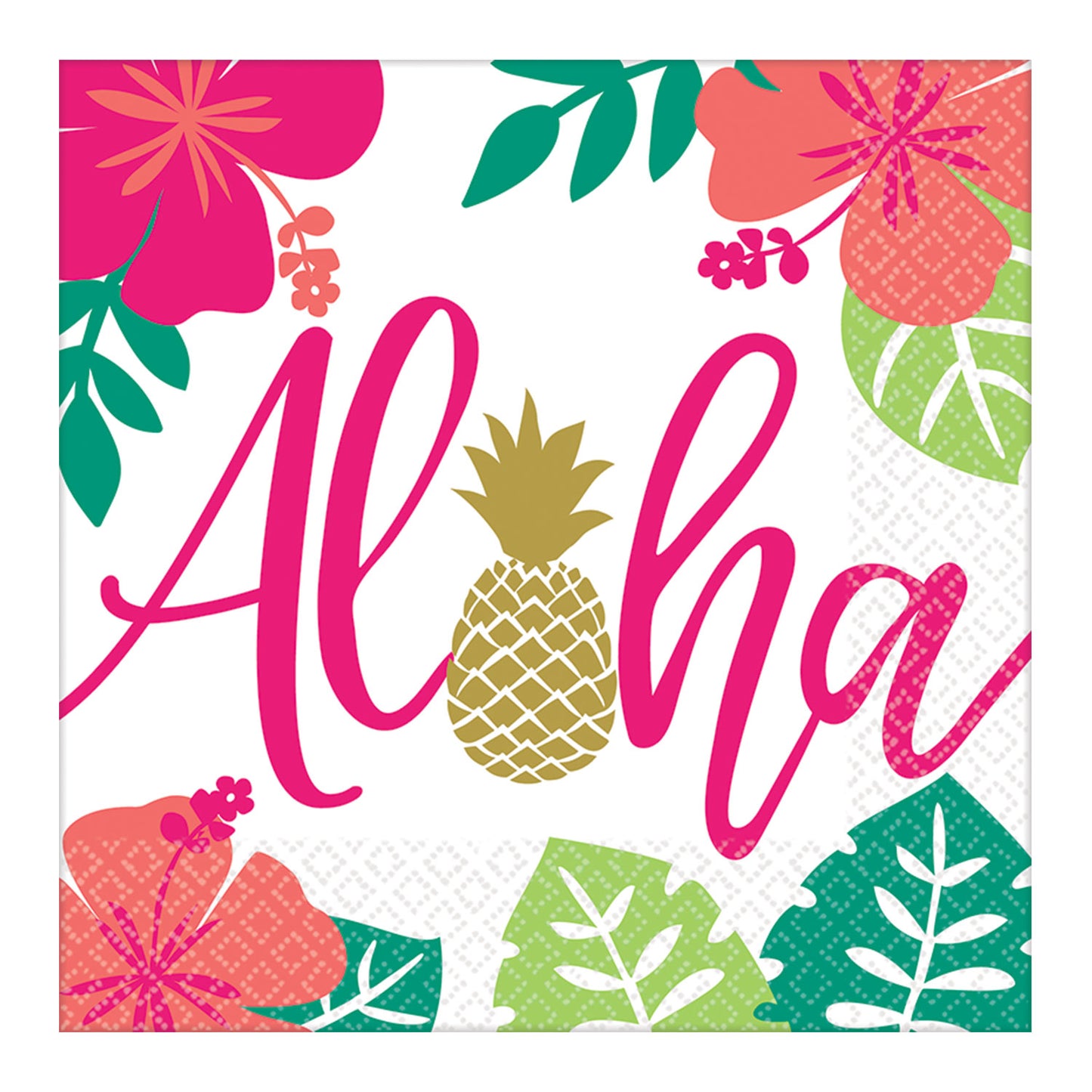 511953 IP X12 - Aloha Luncheon Napkins 33cm - 12 PKG/16