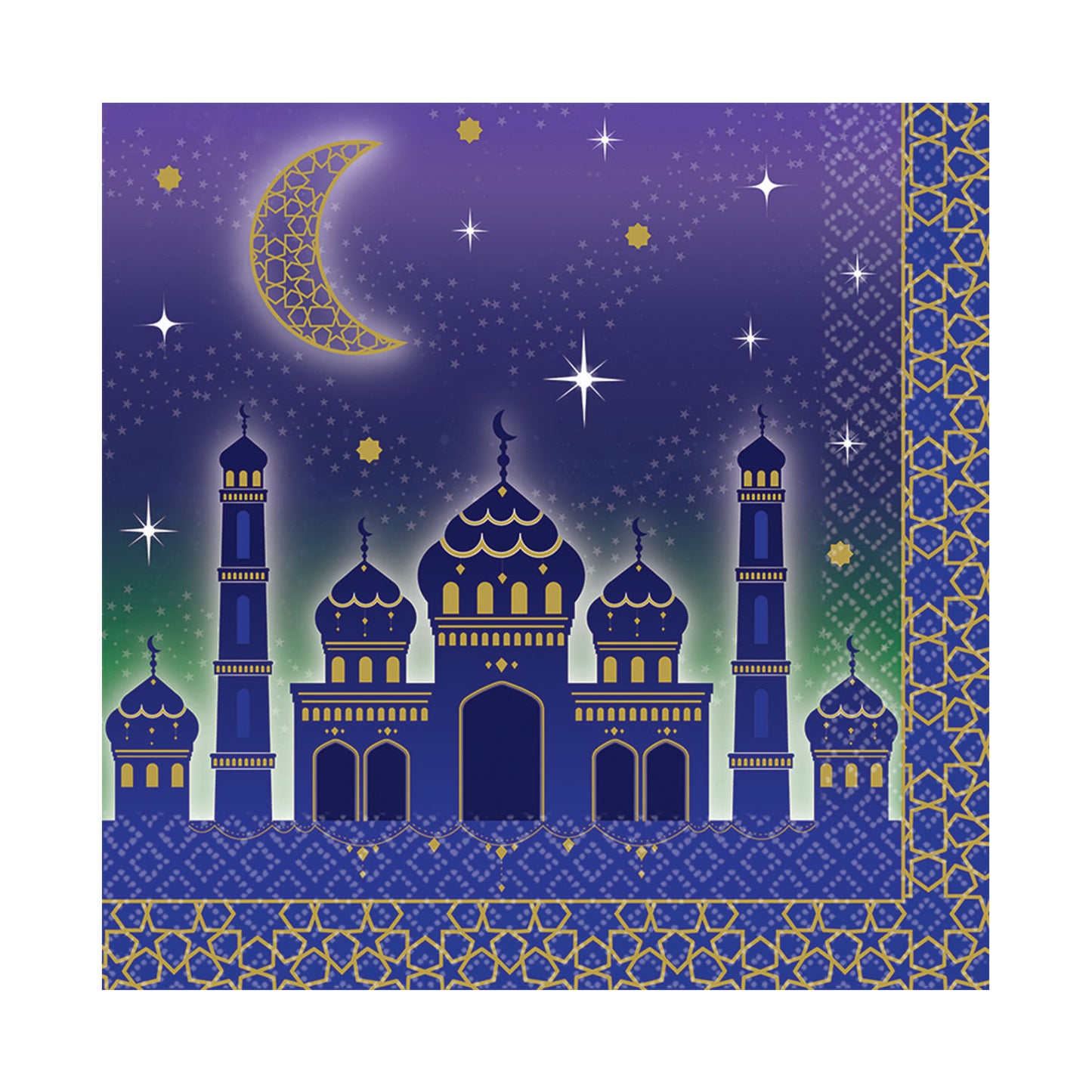 511962 IP X6 - Eid Luncheon Napkins 33cm - 12 PKG/16