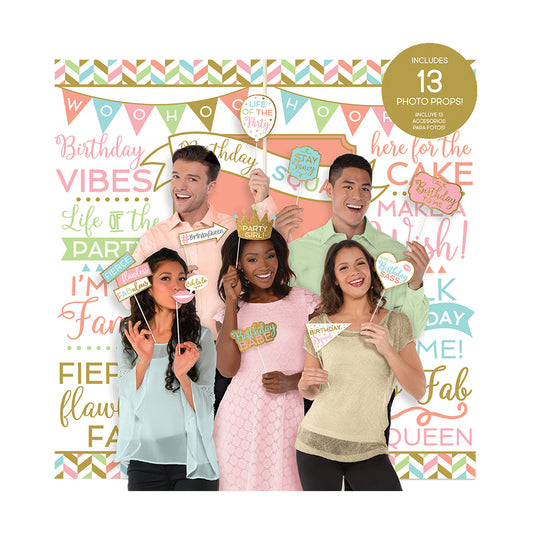 670737 IP X6 - Confetti Fun Wall Decoration Kits with Props - 6 PKG/15