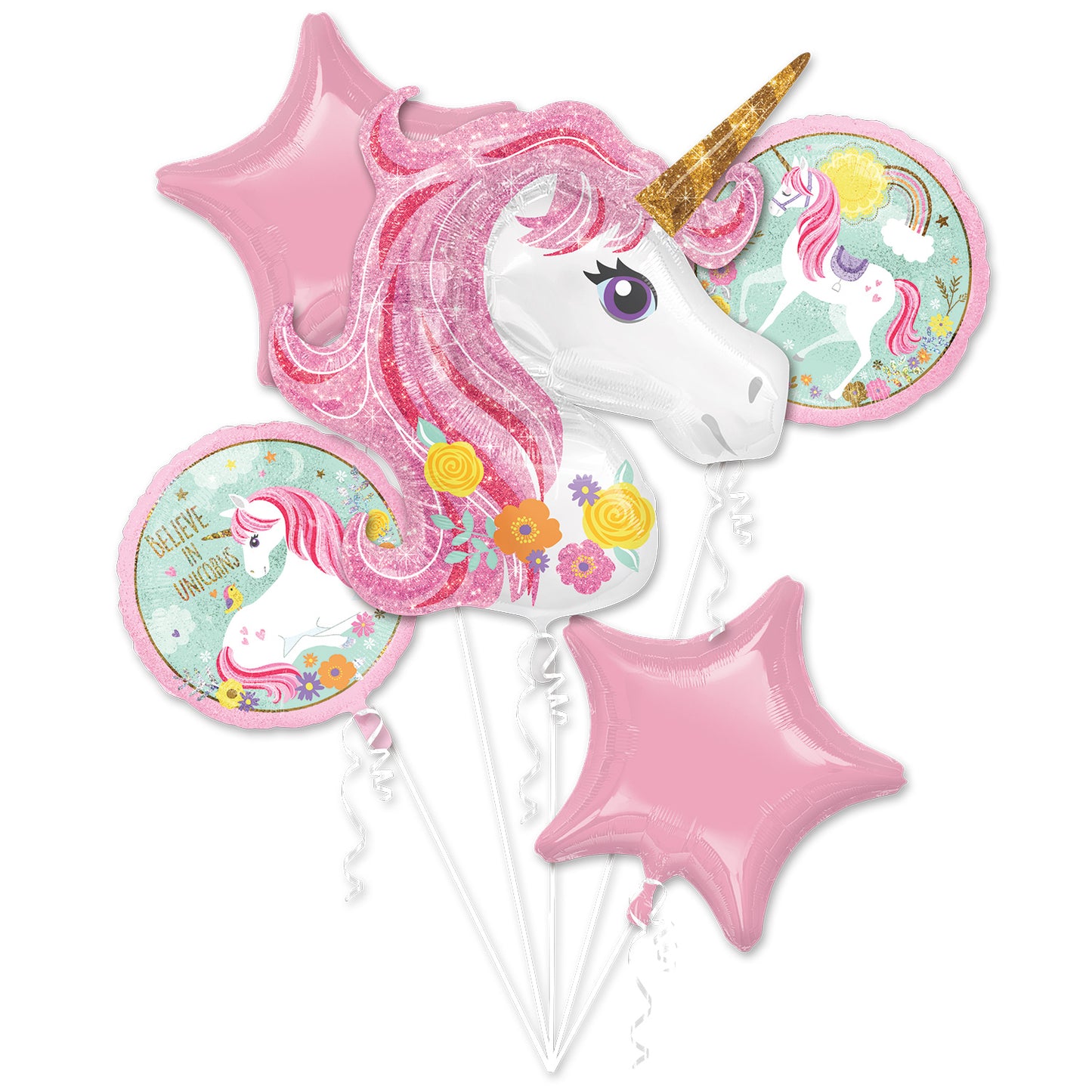 Magical Unicorn Foil Balloon Bouquets P75 - 3 PC