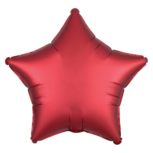 3858501 IP X5 - Satin Luxe Sangria Star Standard HX Packaged Foil Balloons S15 - 5 PC