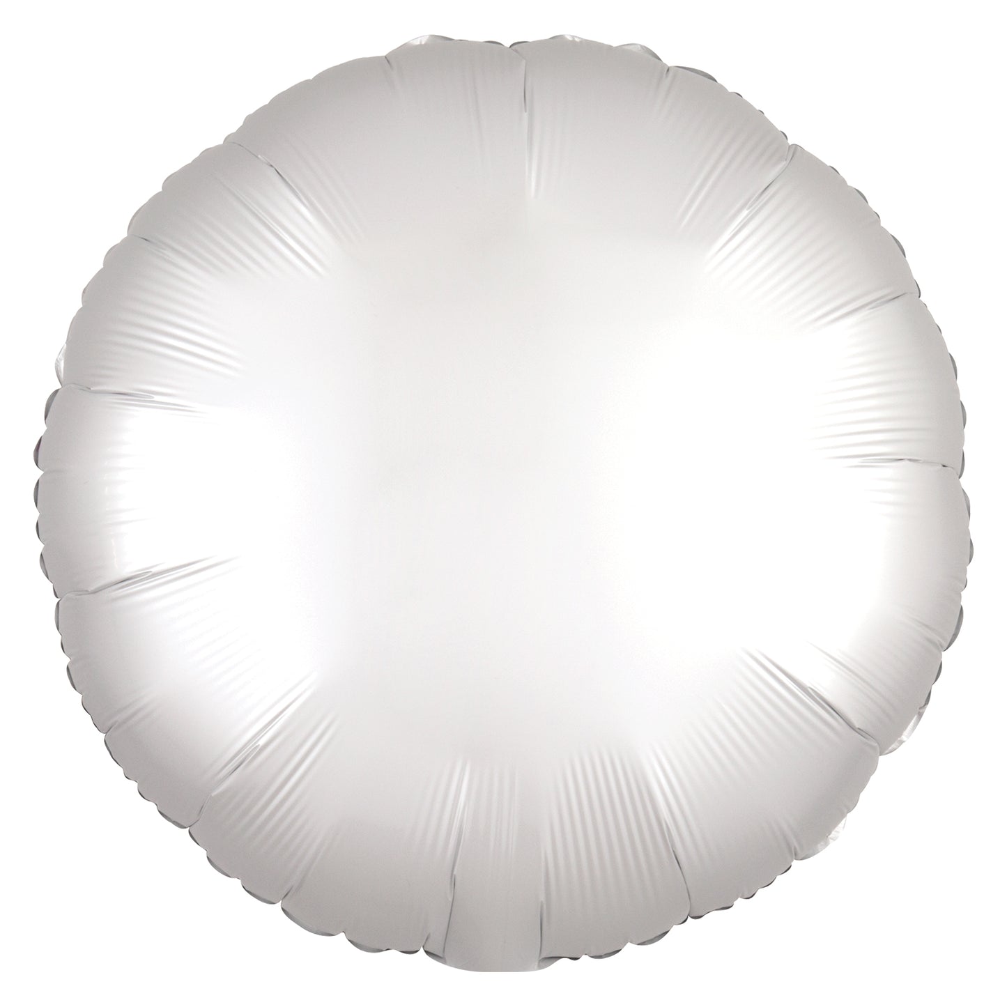 3858901 IP X5 - Satin Luxe White Circle Standard HX Packaged Foil Balloons S15 - 5 PC