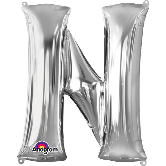 Letter N Rose Gold Minishape Foil Balloons 16"/40cm A04 - 5 PC
