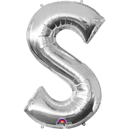 Letter S Rose Gold Minishape Foil Balloons 16"/40cm A04 - 5 PC