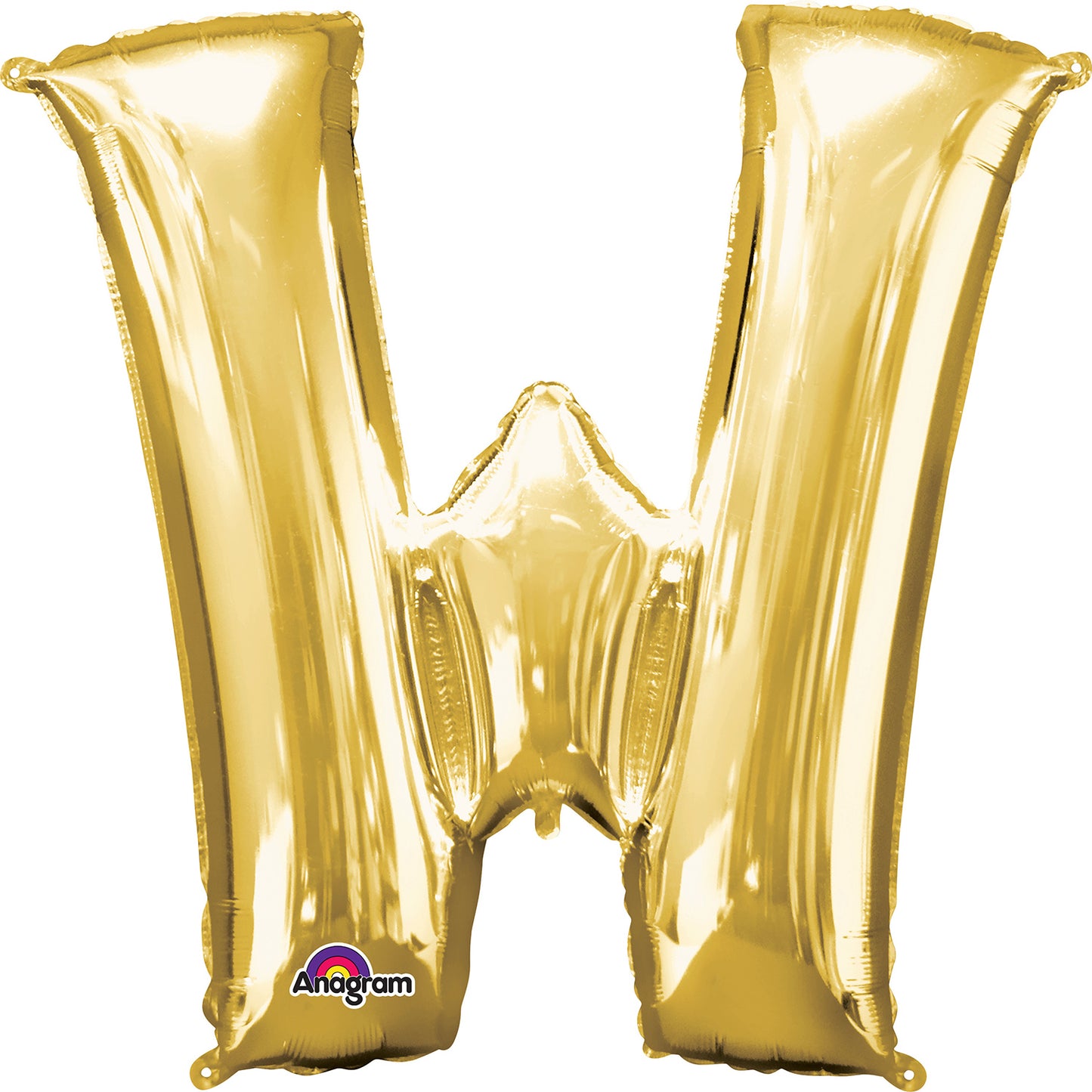 Letter W Rose Gold Minishape Foil Balloons 16"/40cm A04 - 5 PC