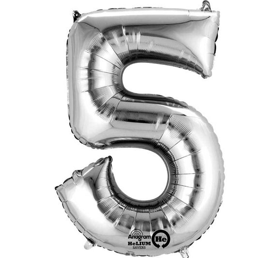 Number 5 Rose Gold Minishape Foil Balloons 16"/"40cm A04 - 5 PC