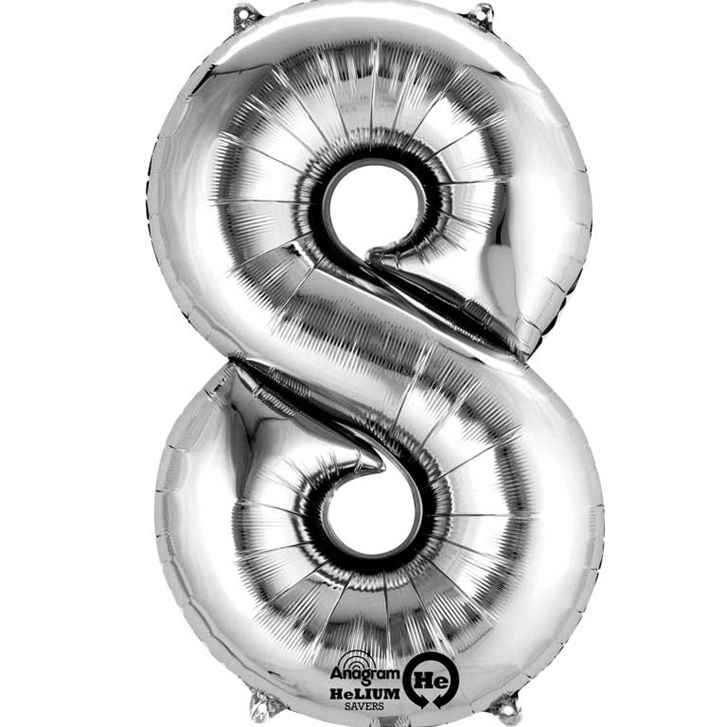 Number 8 Pink Minishape Foil Balloons 16"/"40cm A04 - 5 PC