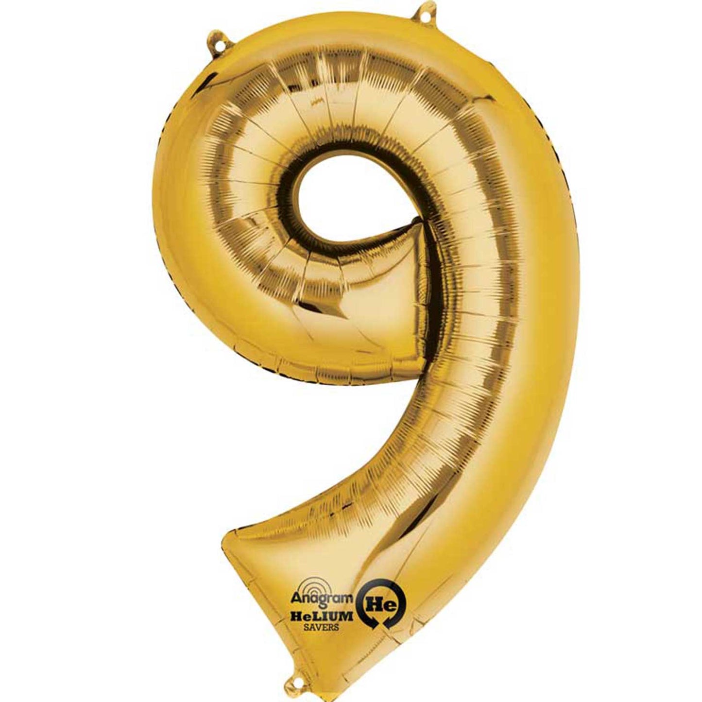 Number 9 Blue Minishape Foil Balloons 16"/"40cm A04 - 5 PC