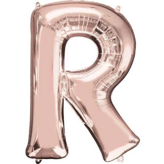 Letter R Pink Minishape Foil Balloons 16"/40cm A04 - 5 PC