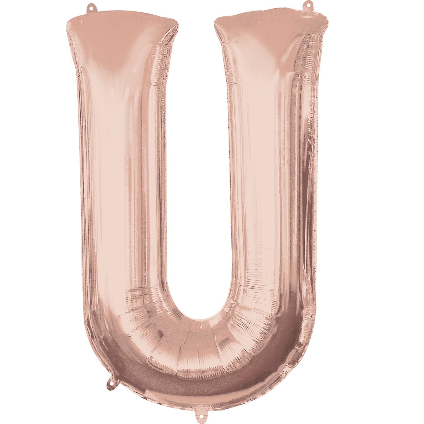 Letter U Rose Gold Minishape Foil Balloons 16"/40cm A04 - 5 PC