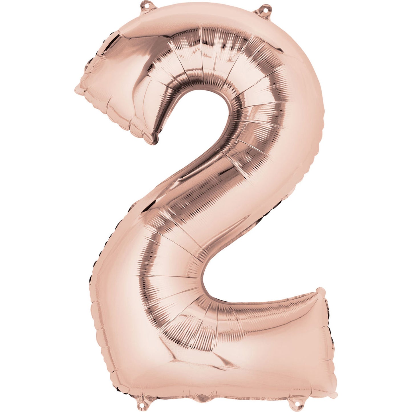 Number 2 Rose Gold Minishape Foil Balloons 16"/"40cm A04 - 5 PC
