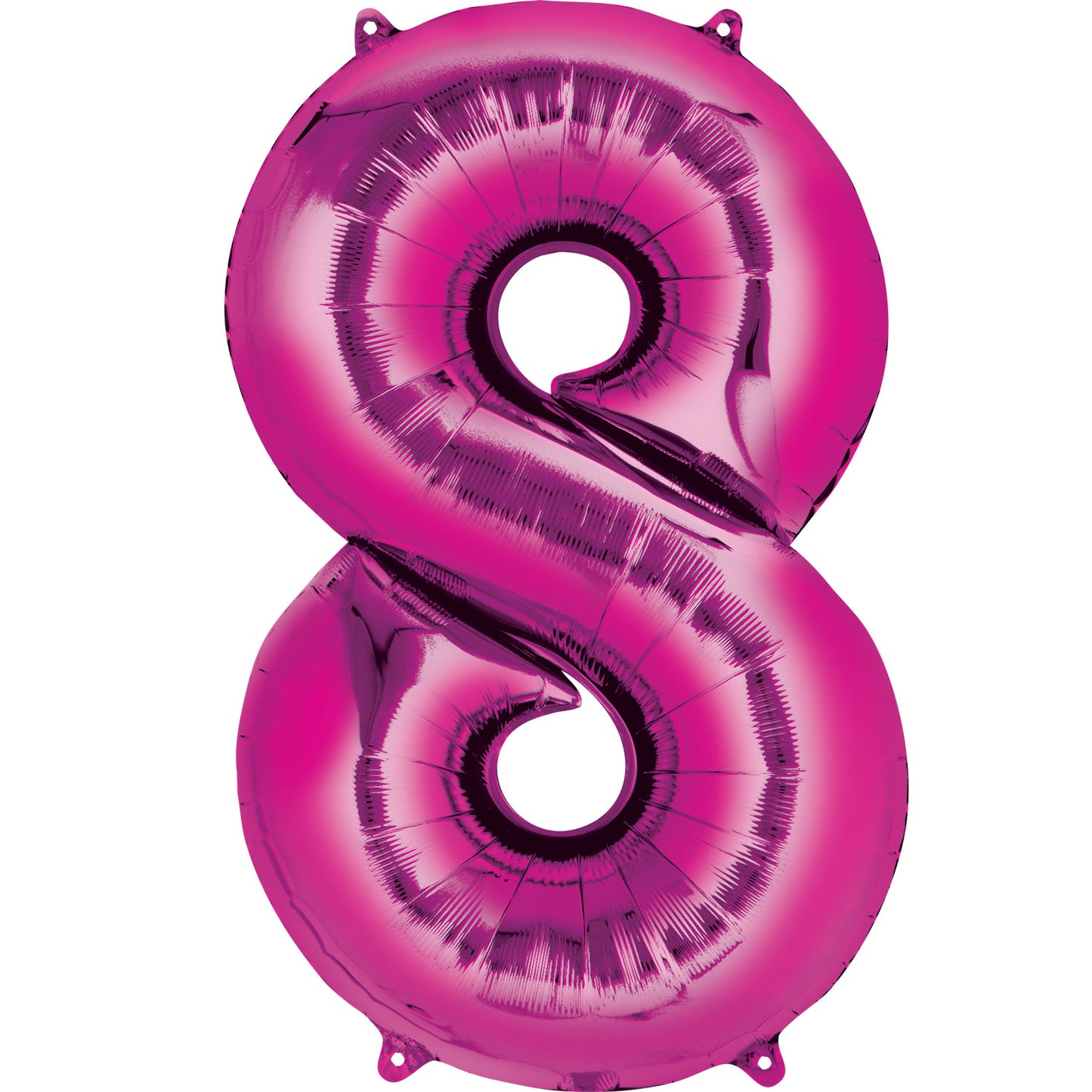 Number 8 Pink Minishape Foil Balloons 16"/"40cm A04 - 5 PC