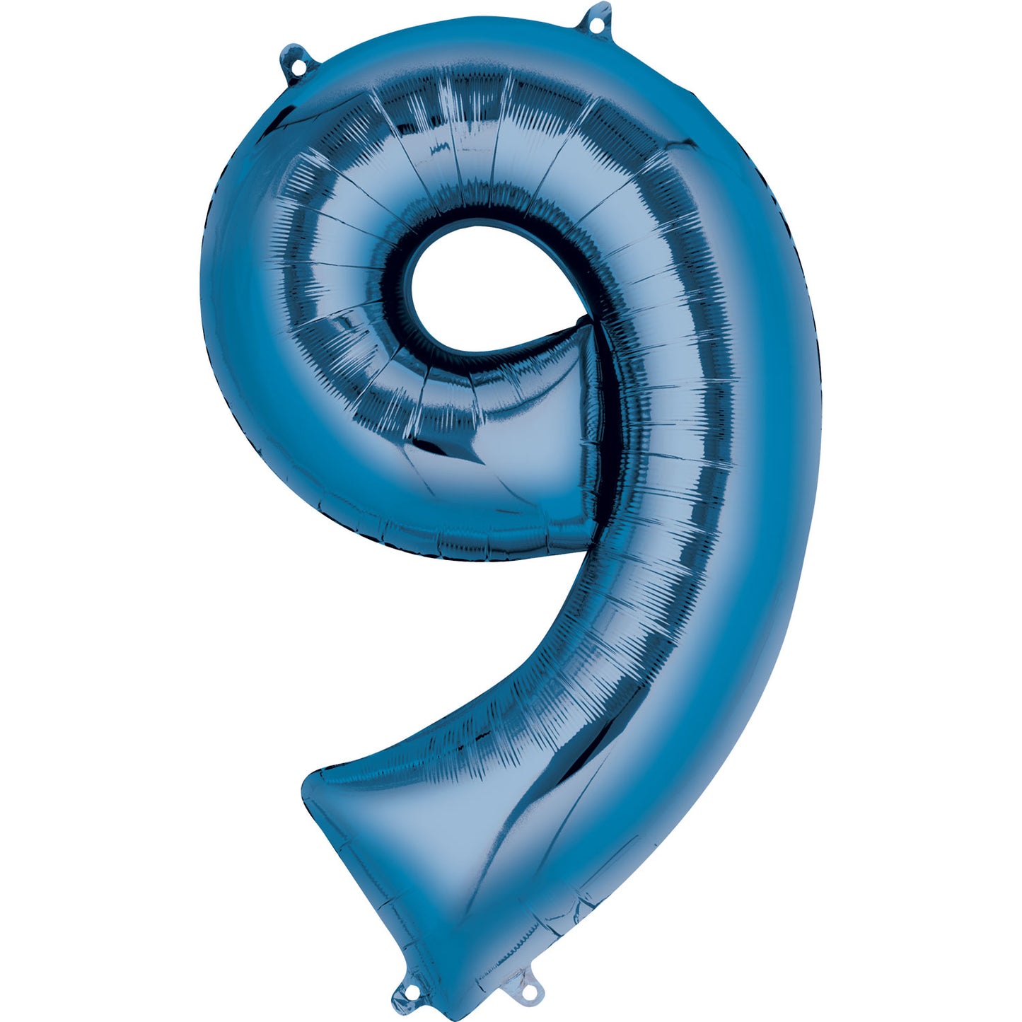 Number 9 Blue Minishape Foil Balloons 16"/"40cm A04 - 5 PC