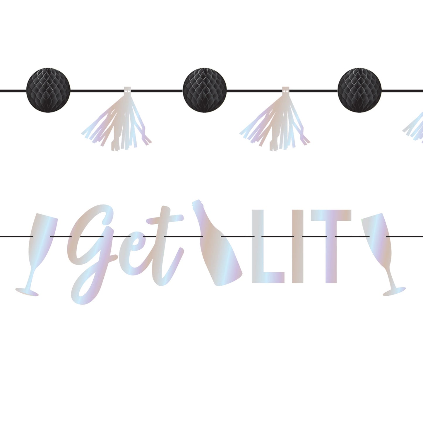 120418 IP X6 - Disco Ball Drop Letter Banner Kits - 6 PKG/2