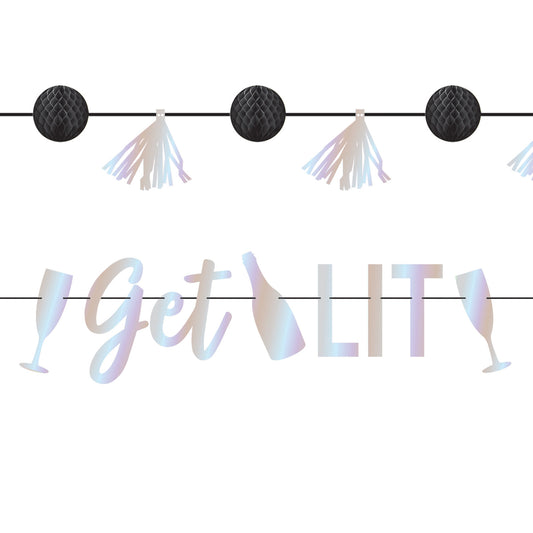 120418 IP X6 - Disco Ball Drop Letter Banner Kits - 6 PKG/2