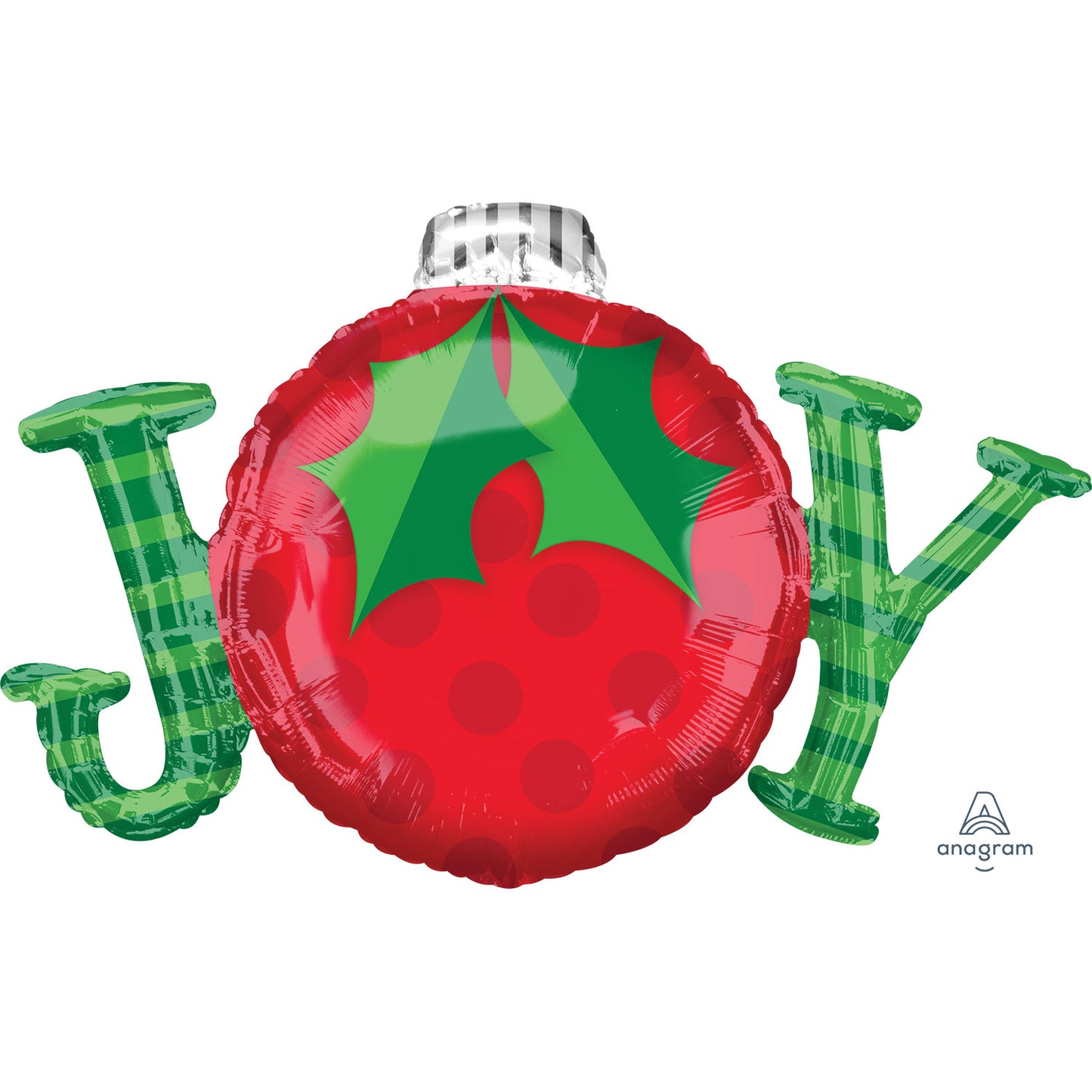 3830301 IP X5 - JOY Ornament SuperShape Foil Balloons 31"/78cm w x 23"/58cm h P35 - 5 PC