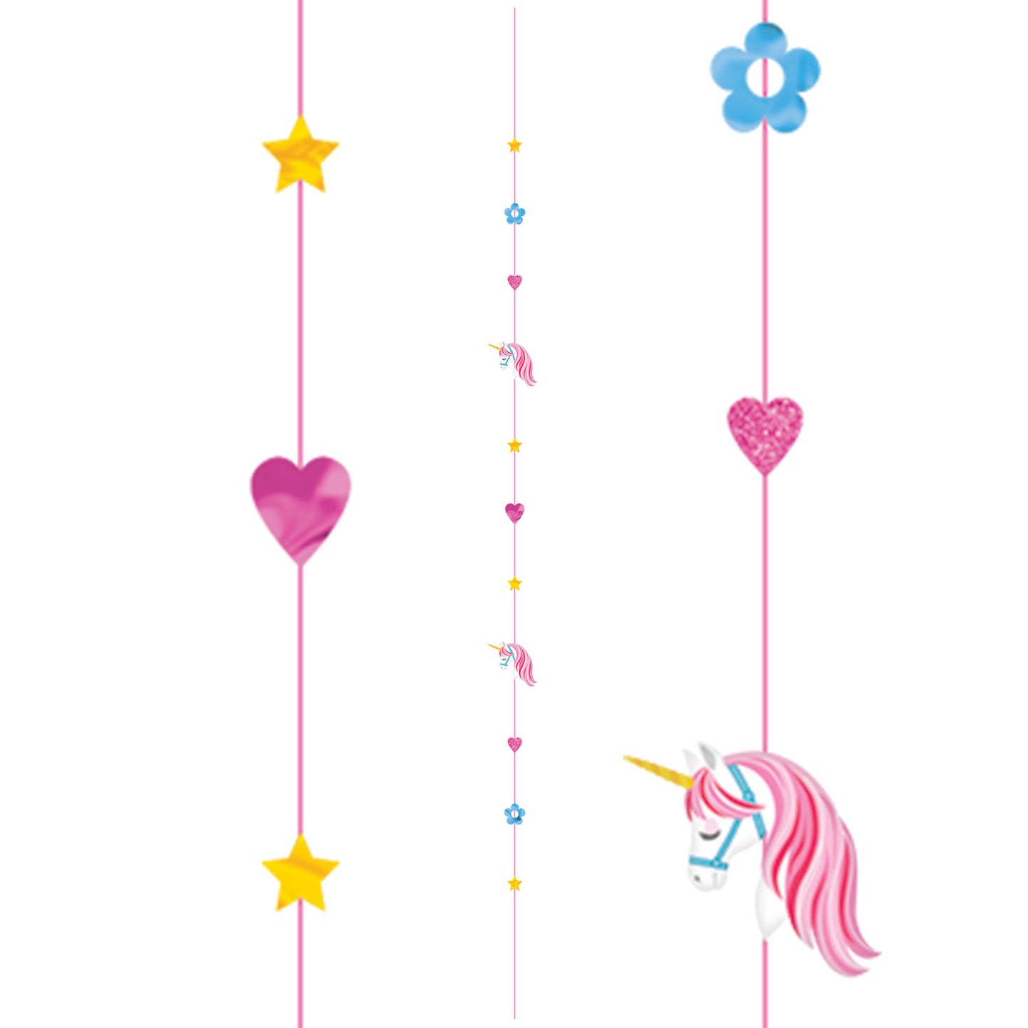 110476 IP X6 - Unicorn Balloon Fun Strings 1.82m - 6 PC