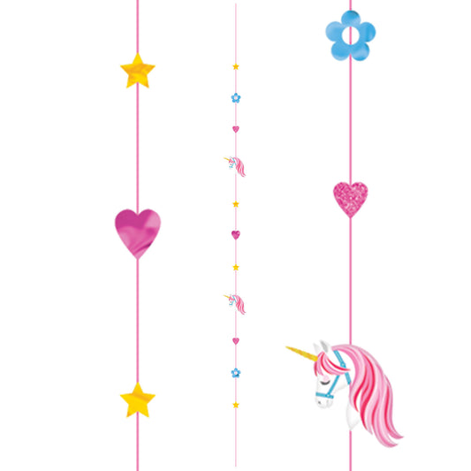 110476 IP X6 - Unicorn Balloon Fun Strings 1.82m - 6 PC