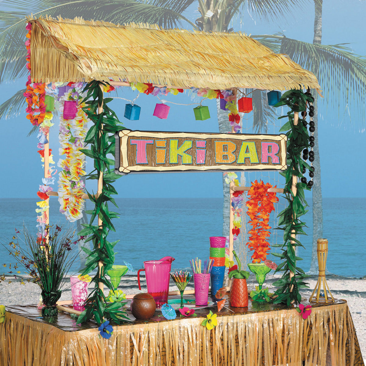 Hawaiian Tiki Hut Bars - 2 PC