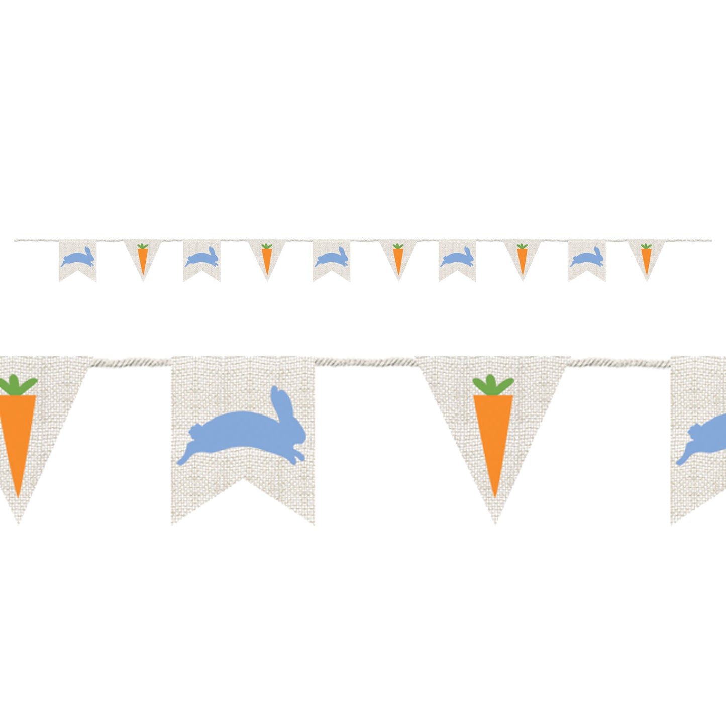 120433 IP X6 - Easter Burlap Pennant Banners 2.74m - 6 PC
