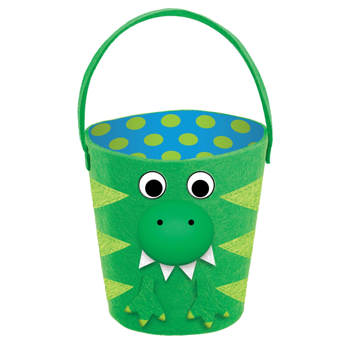 1300004 IP X3 - Easter Dinosaur Felt Covered Baskets - 3 PC