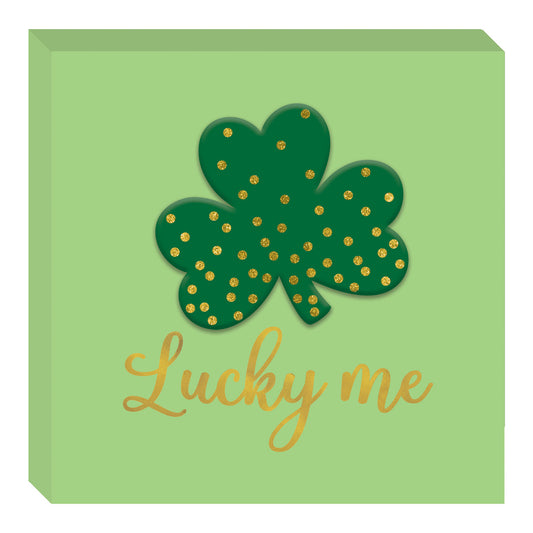 Lucky Me Standing MDF Plaque 16.5cm x 16.5cm x 3.1cm - 9 PC