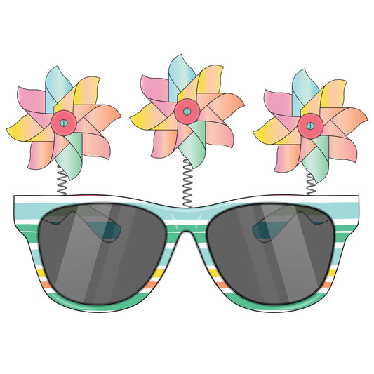 2500007 IP X4 - Summer Pinwheel Glasses - 4 PC