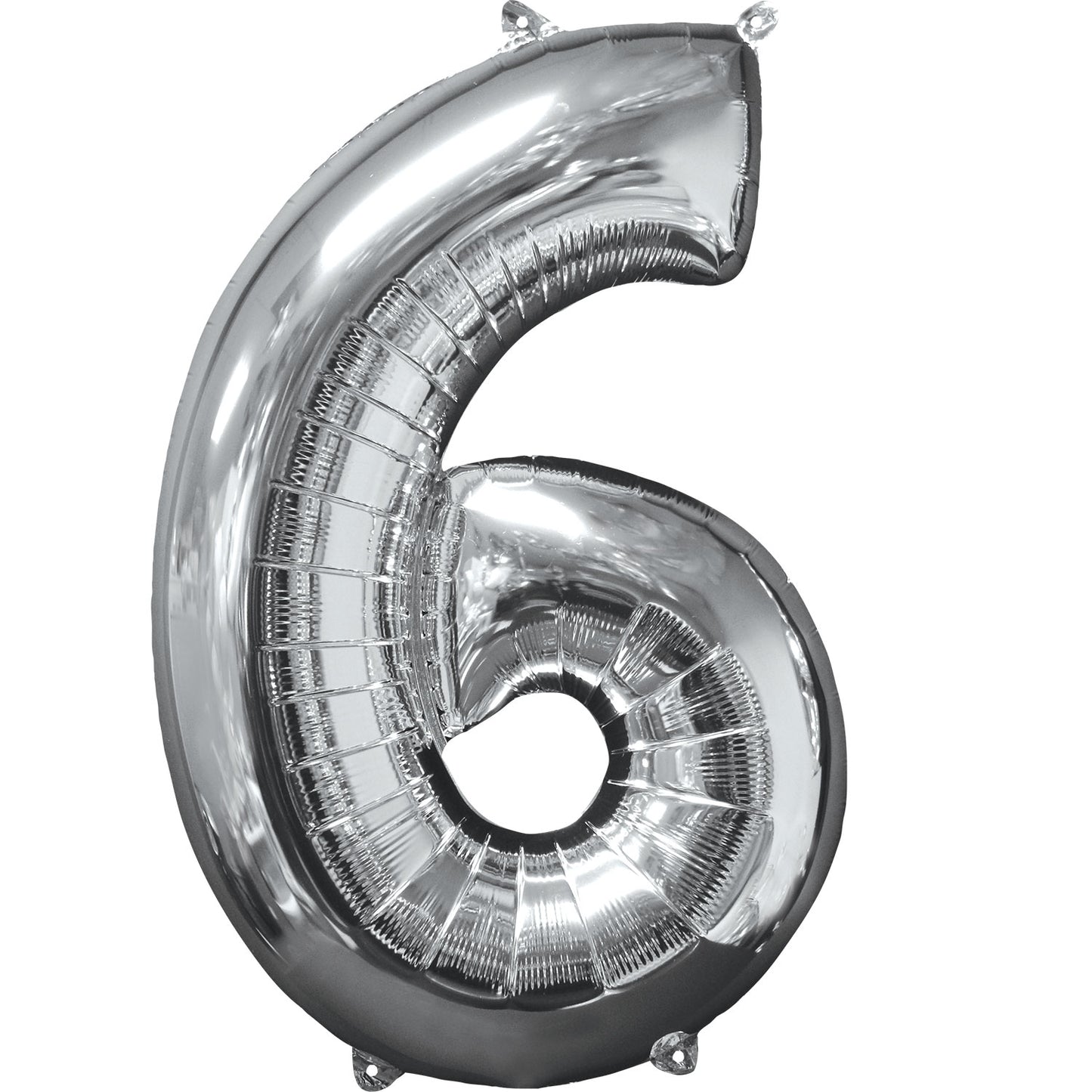 Number 6 Rose Gold SuperShape Mid-Size Foil Balloons 17"/43cm w x 26"/66cm h P31 - 5 PC