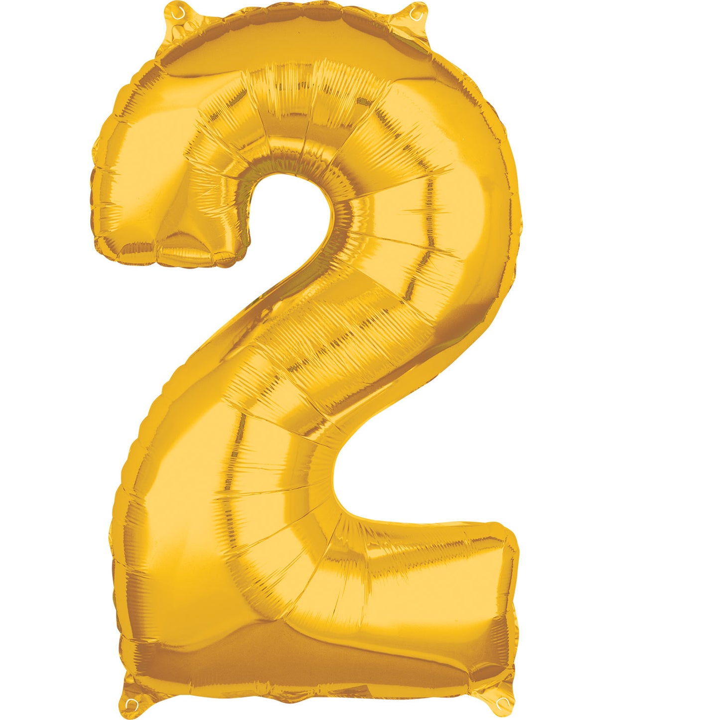Number 2 Rose Gold SuperShape Mid-Size Foil Balloons 17"/43cm w x 26"/66cm h P31 - 5 PC