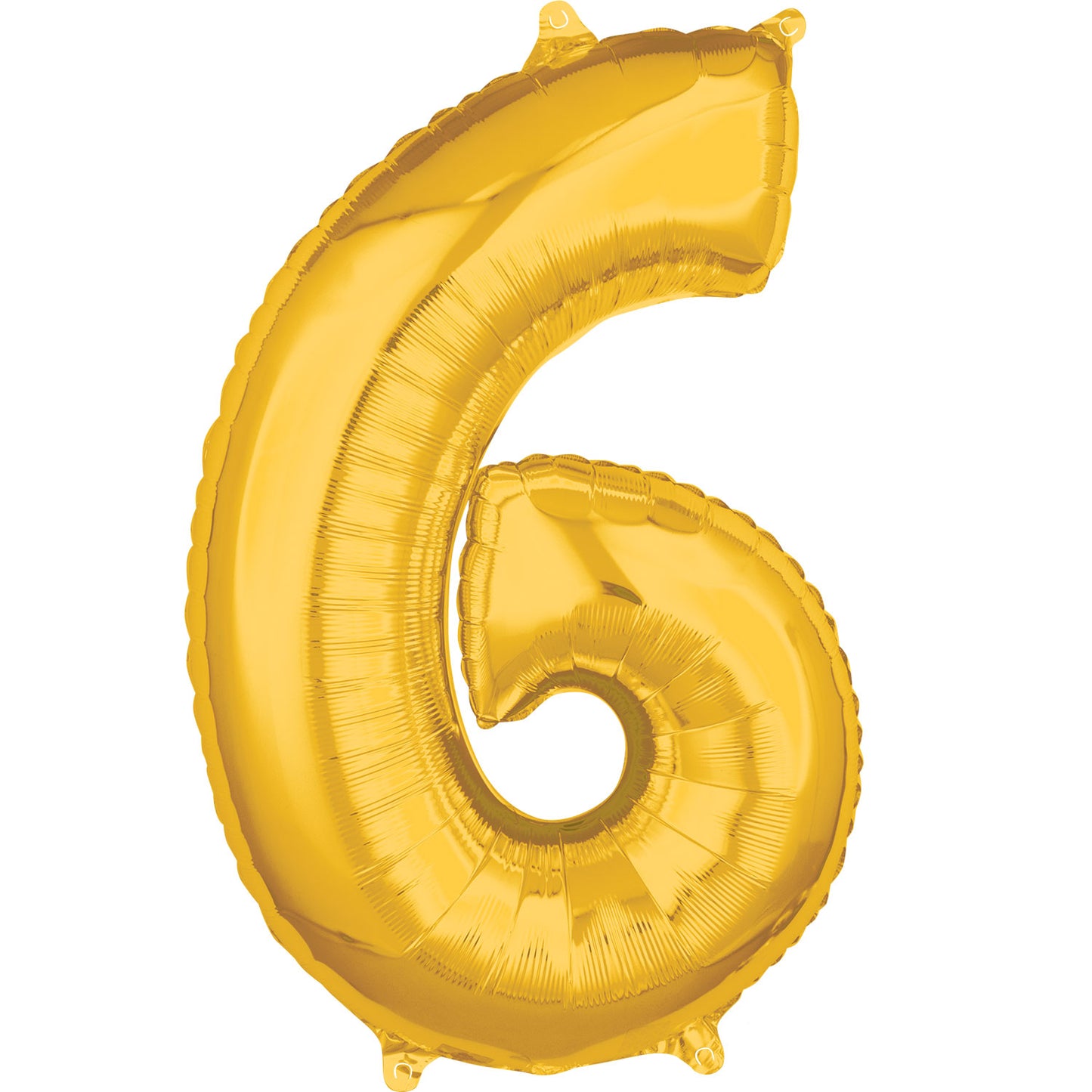 Number 6 Rose Gold SuperShape Mid-Size Foil Balloons 17"/43cm w x 26"/66cm h P31 - 5 PC