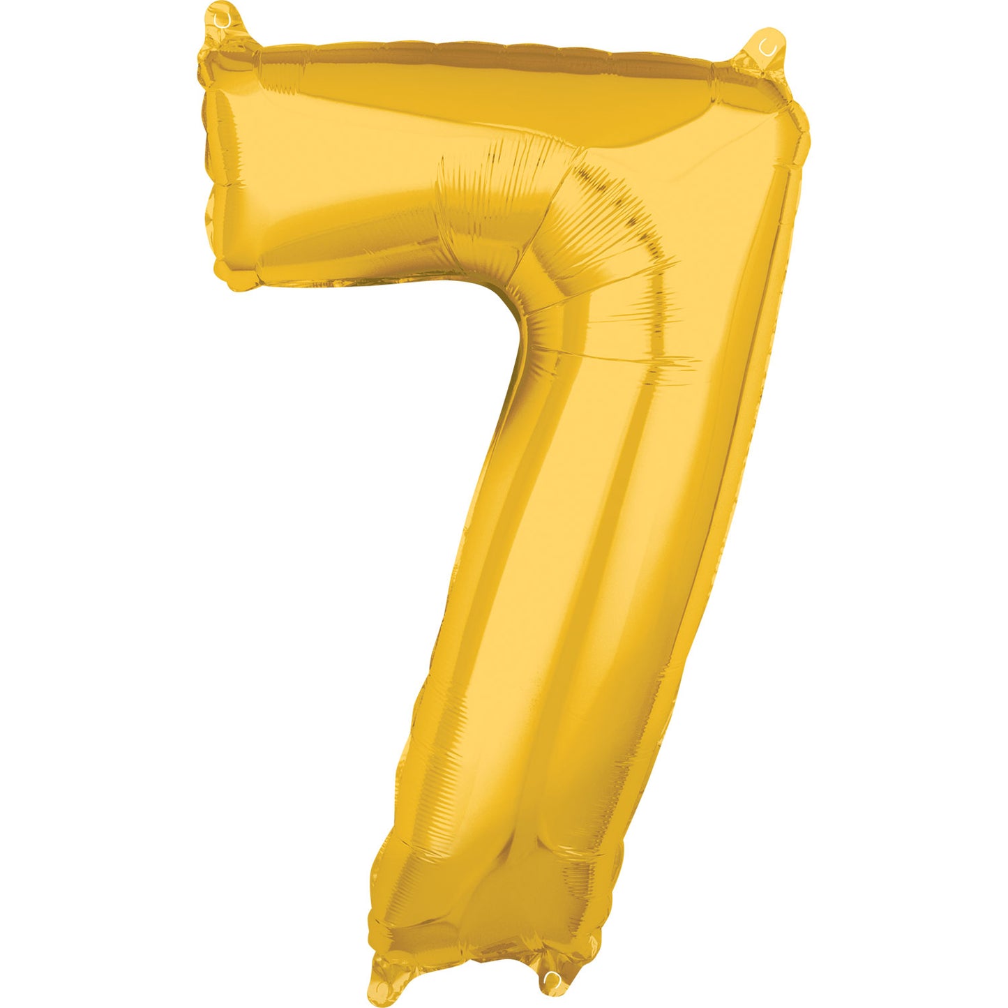 Number 7 Gold SuperShape Mid-Size XL Foil Balloons 17"/43cm w x 26"/66cm h P31 -5 PC