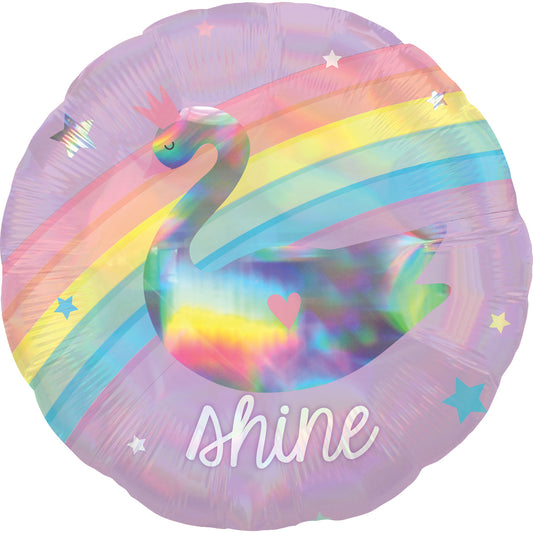 3974701 IP X5 - Magical Rainbow Holographic HX Standard Foil Balloons S40 - 5 PC