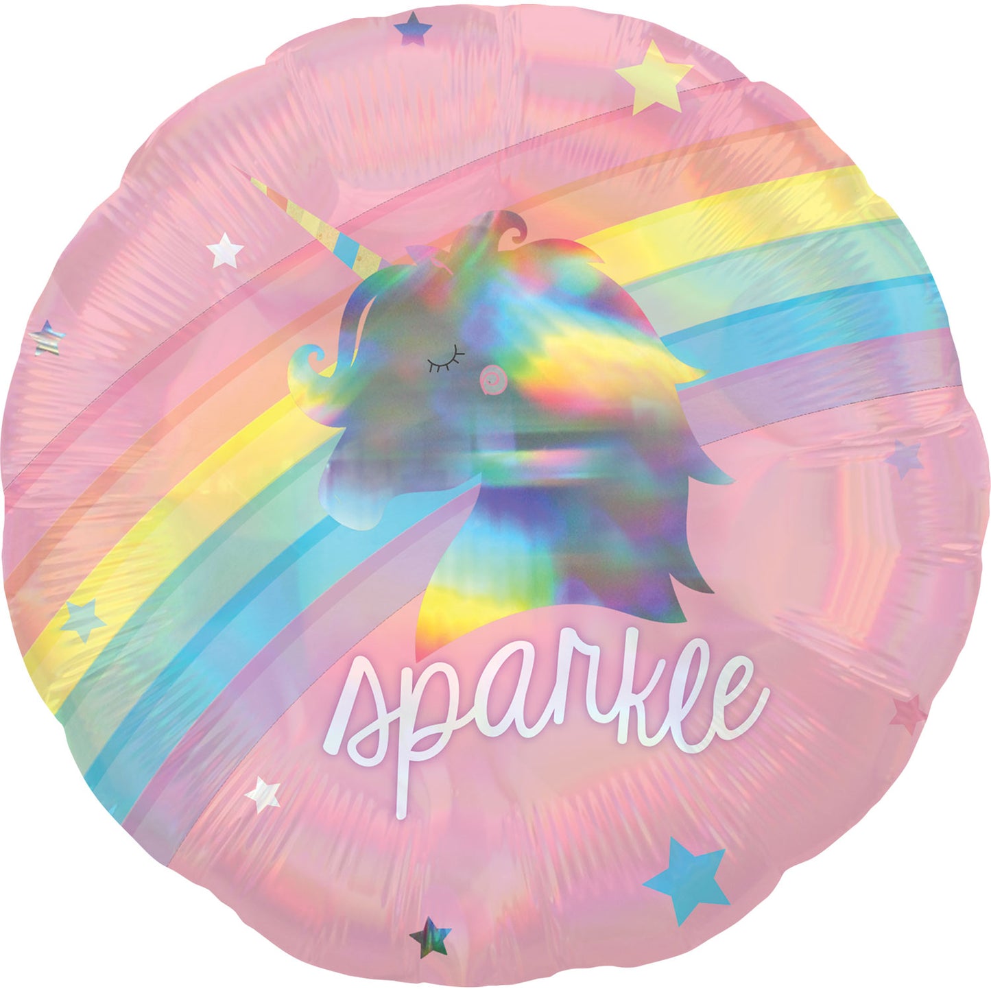 3974701 IP X5 - Magical Rainbow Holographic HX Standard Foil Balloons S40 - 5 PC