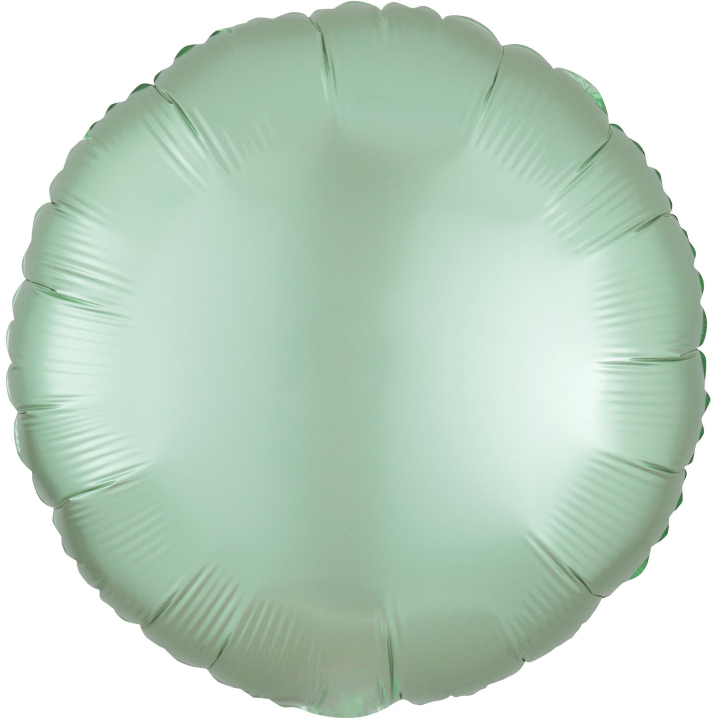 3991302 IP X10 - Mint Green Circle Satin Luxe Standard HX Unpackaged Foil Balloons S15 - 10 PC