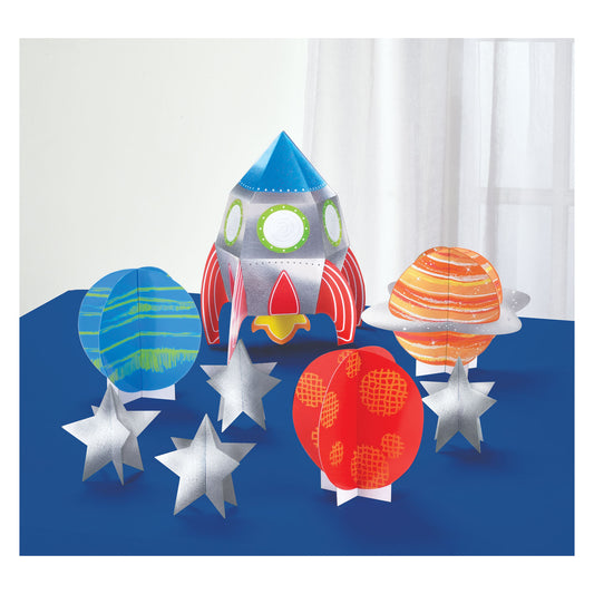 282278 IP X6 - Blast Off Birthday Table Decorating Kits - 6 PKG/8