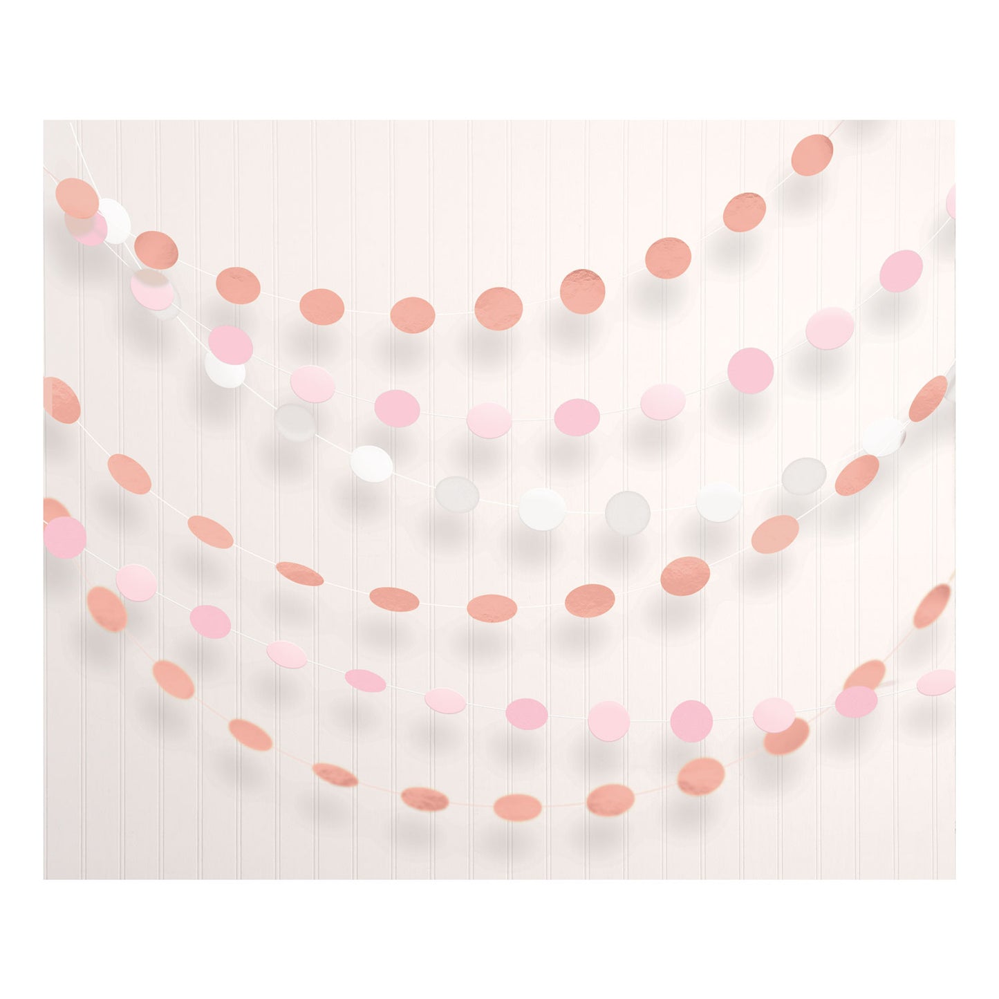 670850 IP X6 - Rose Gold Blush Dot Garlands 2.13m - 6 PKG/6