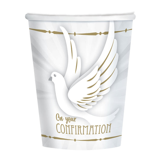 9904535 IP X6 - Confirmation Dove Paper Cups 250ml - 6 PKG/8