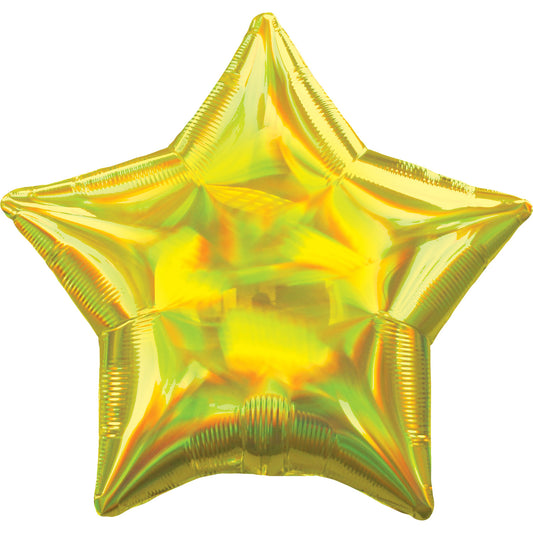 Various Colours Iridescent Star Standard HX Unpackaged Foil Balloons S40 - 10 PC