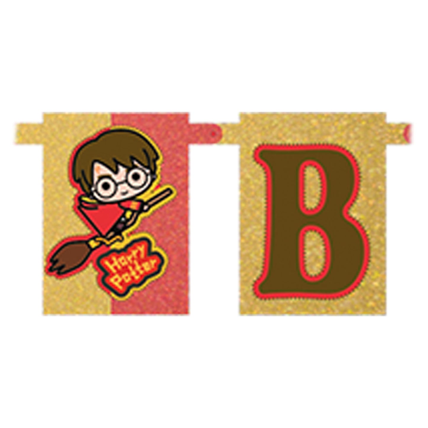 9905195 IP X6 - Harry Potter Happy Birthday Holographic Letter Banners 2.1m x 13cm - 6 PC