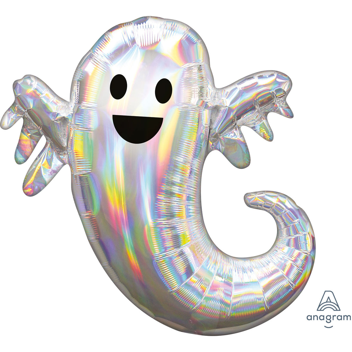 3998601 IP X5 - Iridescent Ghost SuperShape Foil Balloons 25"/63cm x 28"/71cm P40 - 5 PC
