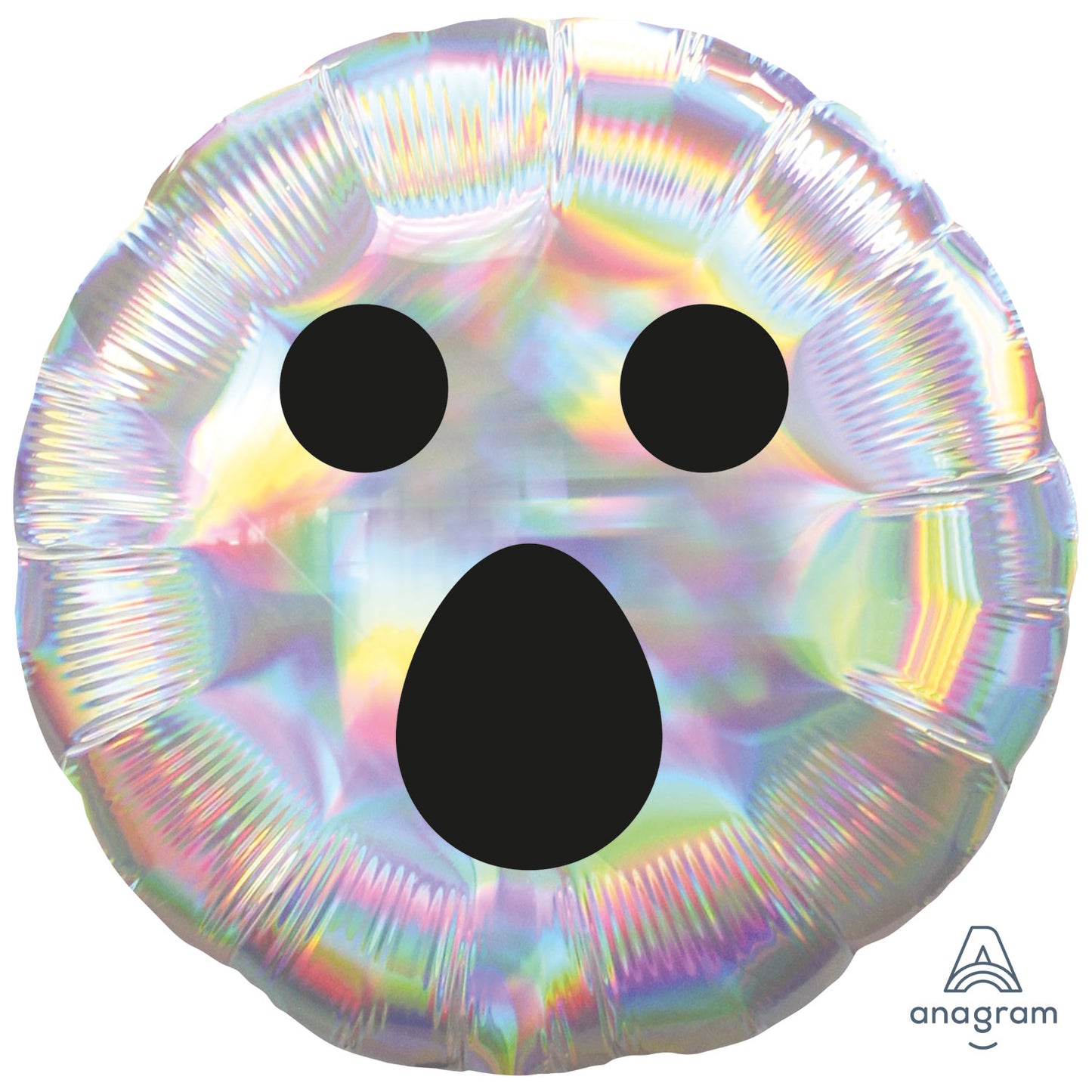 4006401 IP X5 - Iridescent Ghost Face Standard Foil Balloons S40 - 5 PC
